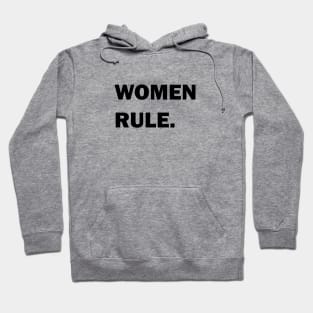 Women Rule Period Bold Feminist Light-Color Hoodie